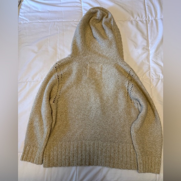 Hollister Light Tan wool blend Knit v neck Pullover sweater size Large - Picture 7 of 7